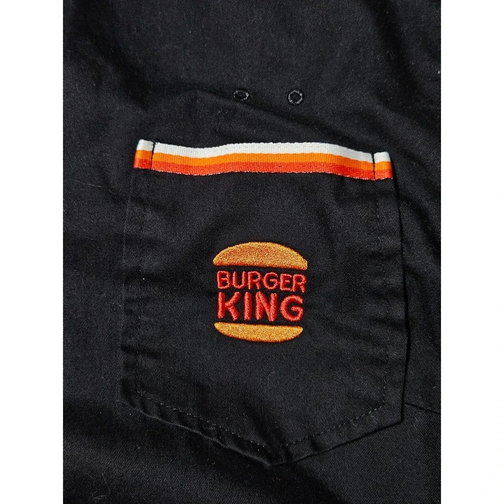 Burger King Manager Uniform Shirt Women's Medium Short Sleeve Button Up Employee - Picture 3 of 8